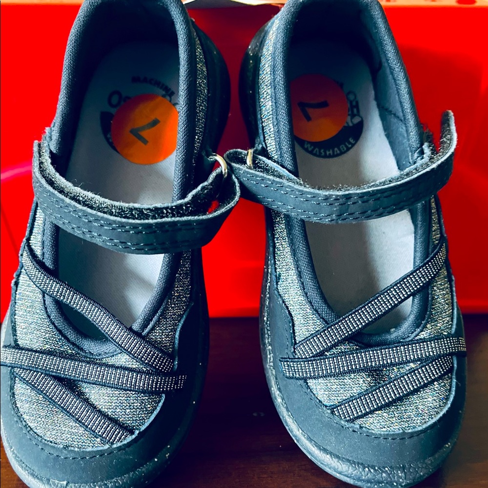 Girls marching washable Mary Jane style sneakers.  Oshkosh ever play collection.